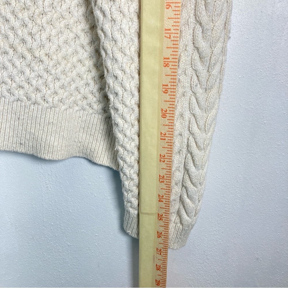 Nili Lotan Cream Cable Knit Crewneck Sweater - Picture 9 of 14